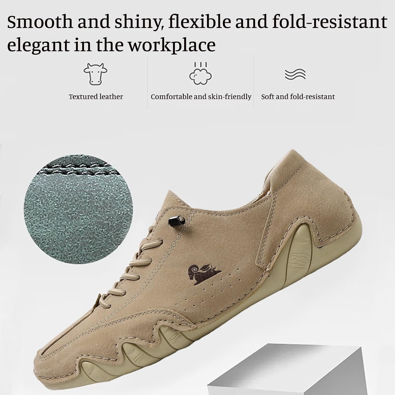 riving Shoes for Women Men Casual Faux Leather Sneakers Breathable Slip On Barefoot Orthopedics Sneakers Lightweight Low Top Lace Up Outdoor Walking Shoes