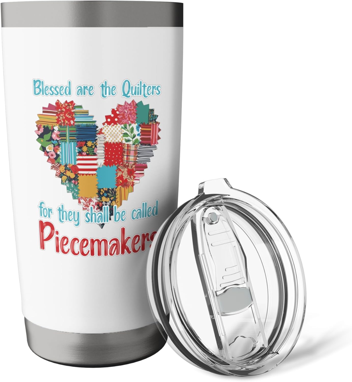 Blessed are the Quilters for they are Piecemakers Quilting Stainless Steel Insulated Tumbler