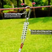 Vista 7 de Sistema de amarre para perros pequeños a grandes, cable de corrido para perros de 100 pies75 pies con cable de pasillo de 100 pies, ideal