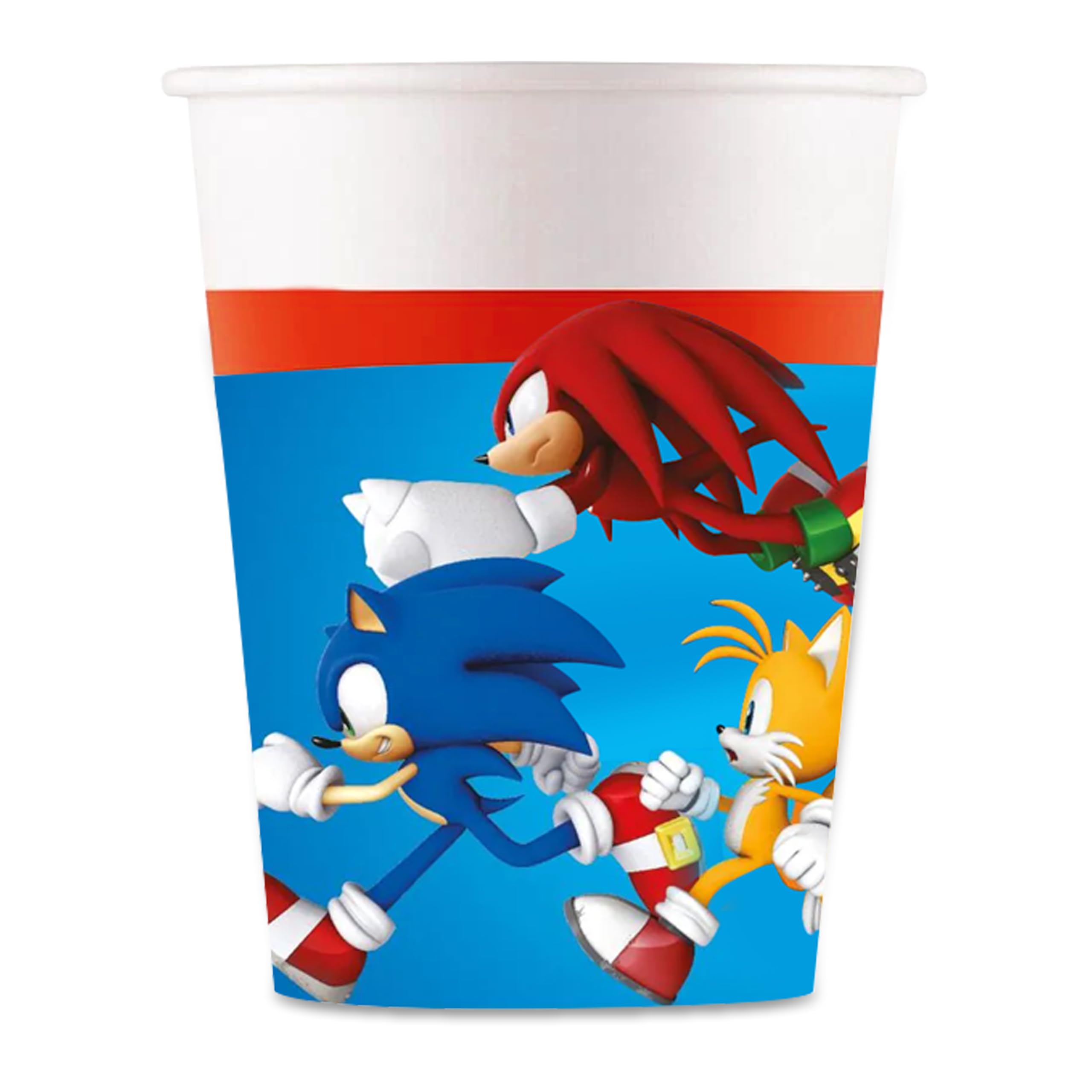 Set De Vaisselle Jetable Decoraparty Pour 8 Personnes - Thème The Hedgehog (Sonic) - 44 Pièces : Assiettes, Verres, Serviettes - Idéal Fête Anniversaire Enfant