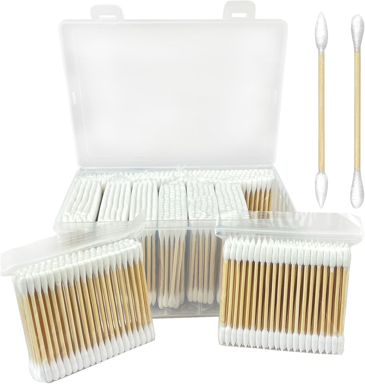 Bboo Cotton Swabs Bulk - Biodegradable Double Ended Swabs for Gun