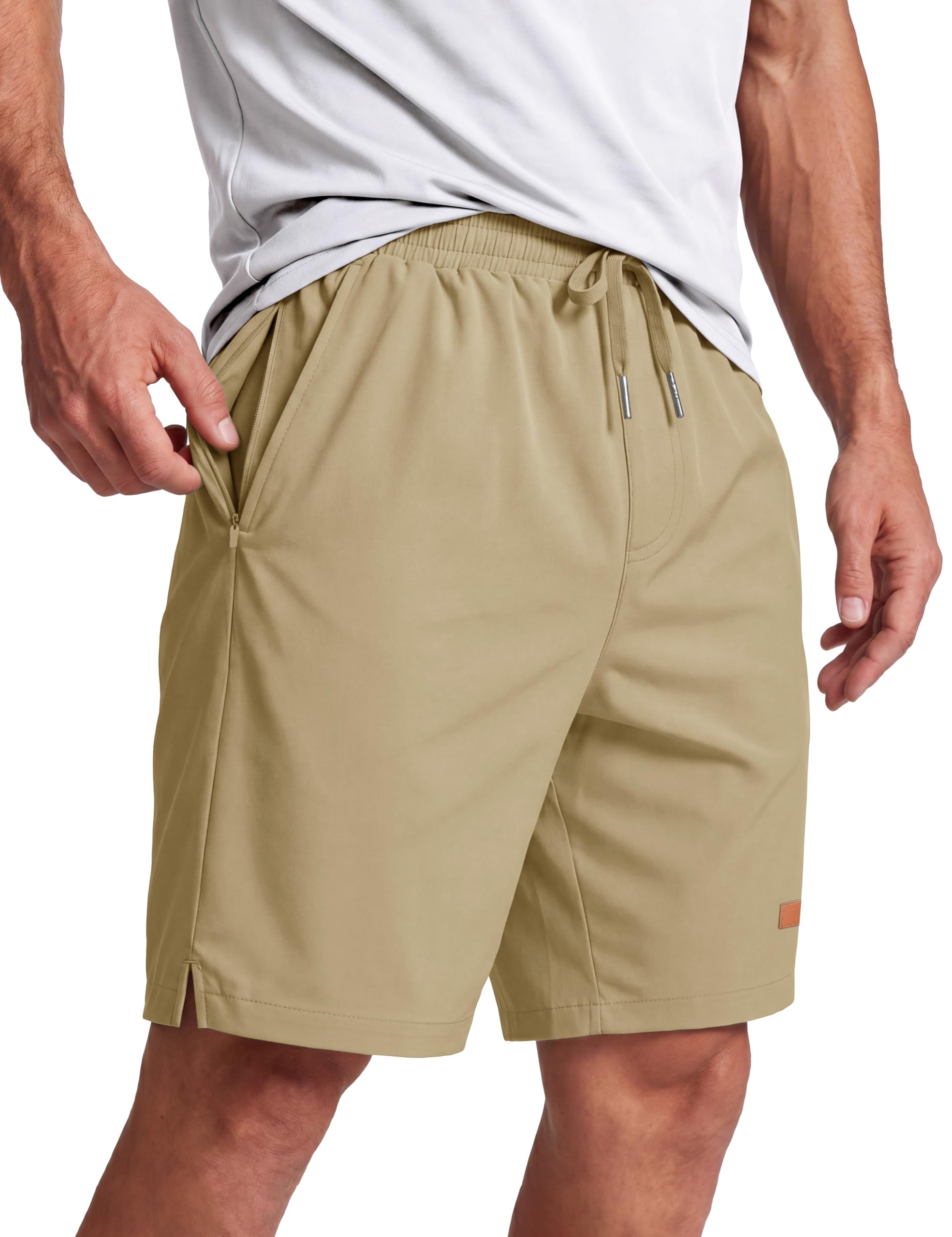 TACVASEN Kurze Hosen Herren Leichte Sommer Shorts Schnelltrocknend Bermuda Shorts Herren mit Reißverschlusstaschen
