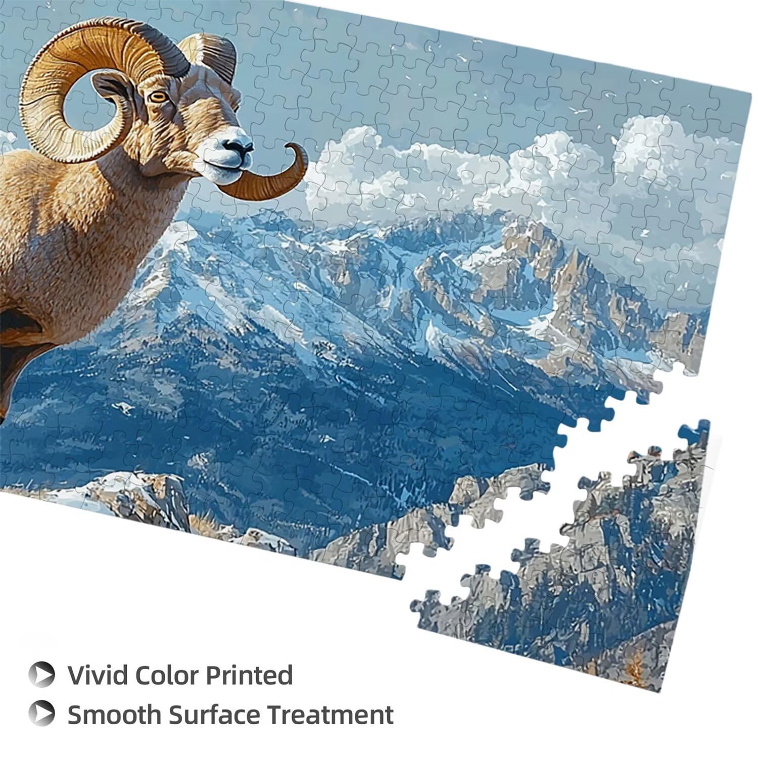Krajobraz kozy - Puzzle 900 sztuk dla dorosłych - Puzzle DIY, kreatywna rozrywka, sztuka nowoczesna, klasyczne puzzle dla dorosłych i młodzieży w wieku 12 lat, pomysł na prezent dla mężczyzn i kobiet