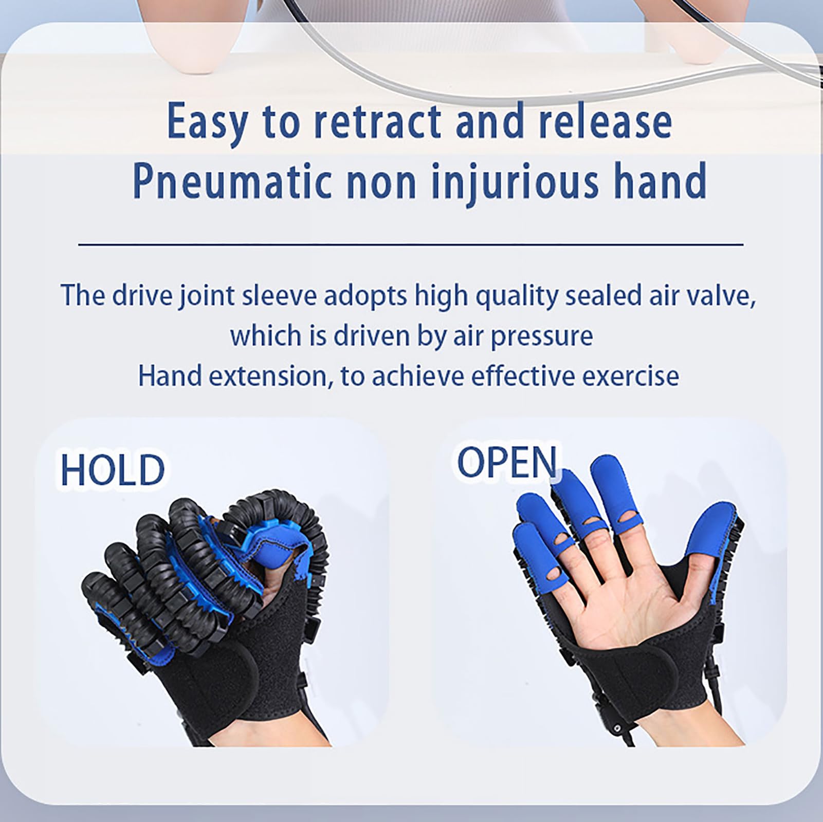 JingNian Guante RobóTico para RehabilitacióN De Accidentes Cerebrovasculares, Guante RobóTico para La RecuperacióN De Disfunciones Manuales para Personas Necesitadas(Size:L,Color:Mano Izquierda)