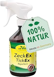cdVet ZeckEx Zeckenabwehr-Spray 500 ml - Sofortschutz mit Langzeitwirkung für Mensch und Tier, natürliches Zeckenmittel ohne synthetische Zusatzstoffe, dermatologisch getestet