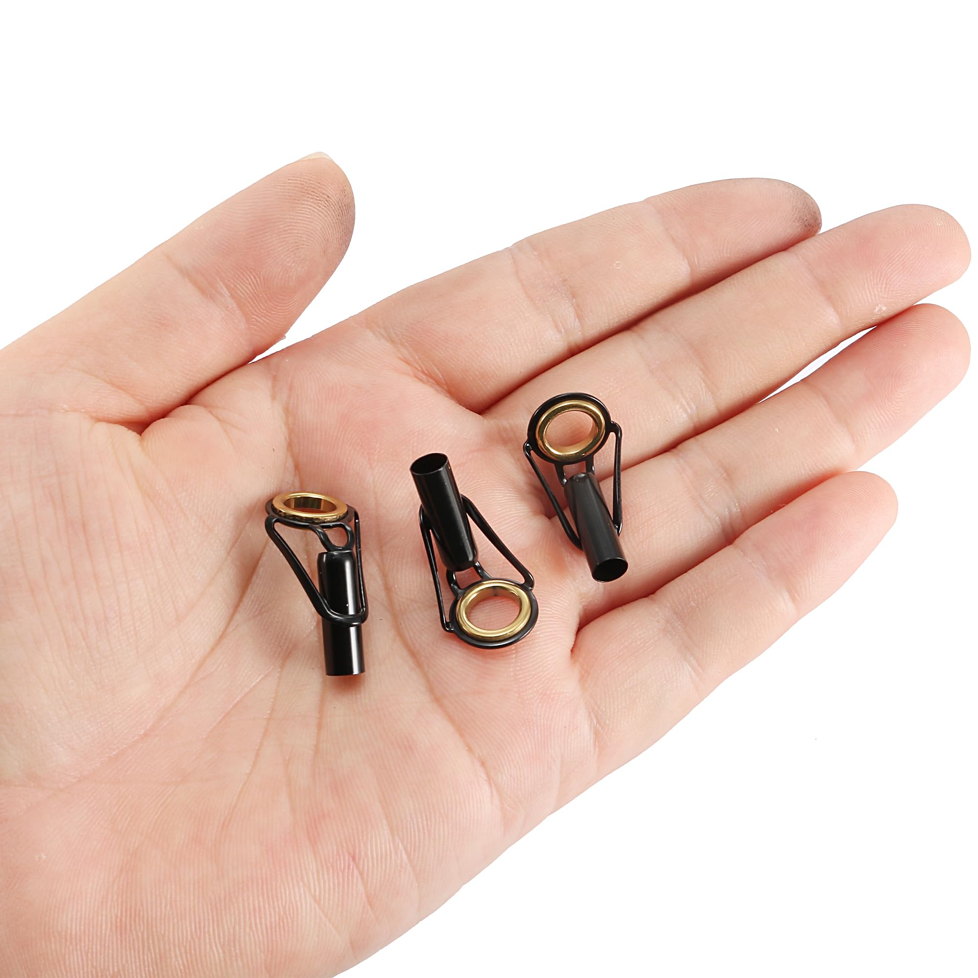 M METERXITY 3 Pack Fishing Rod Tips Repair Kit, Stainless Steel Ring Guide Replacement, Corrosion-Resistant - Image 4