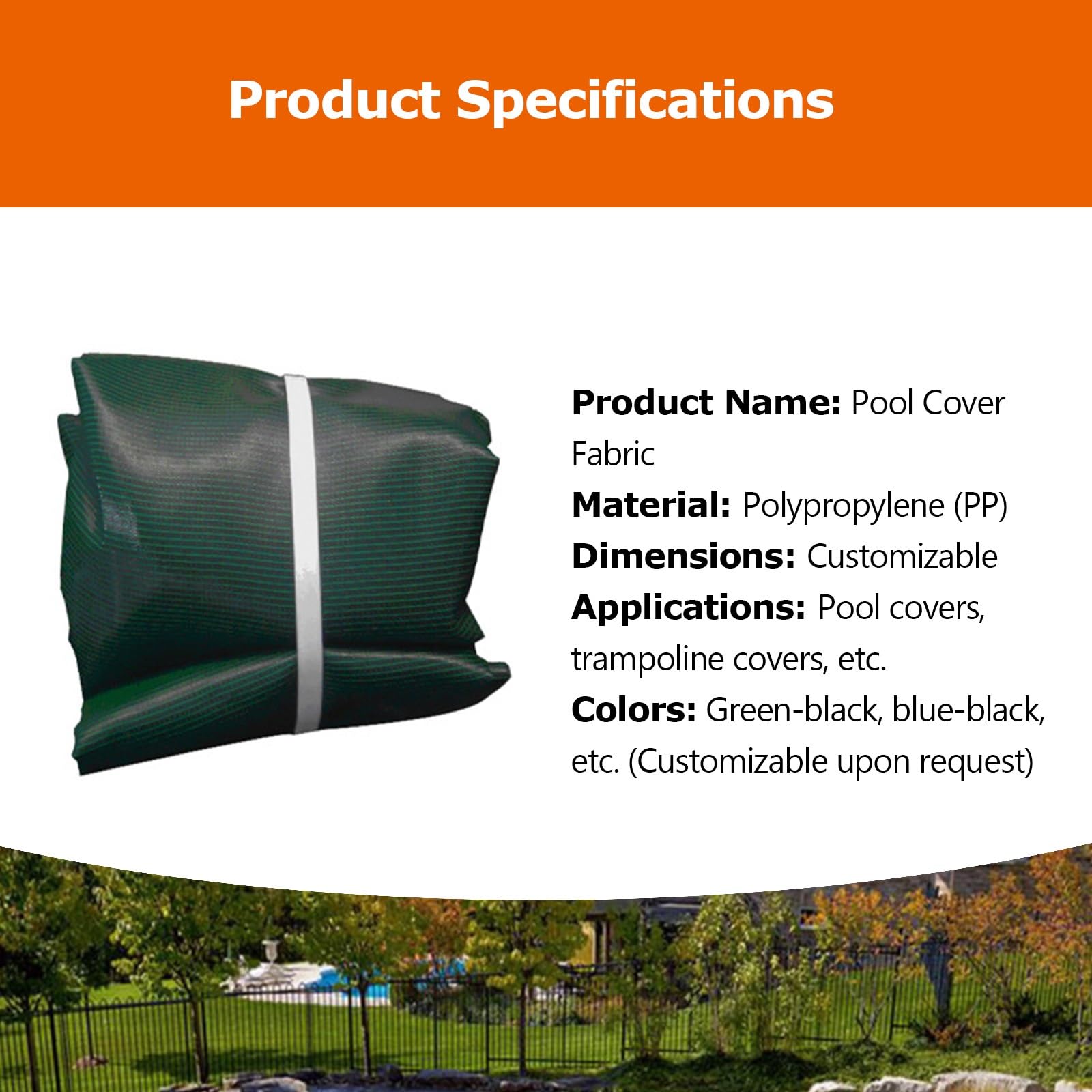 Cubiertas de Seguridad for Piscinas, Disponibles en Varios Colores, Impermeables y a Prueba de Polvo, Consulte Antes de Realizar un Pedido.(Khaki)