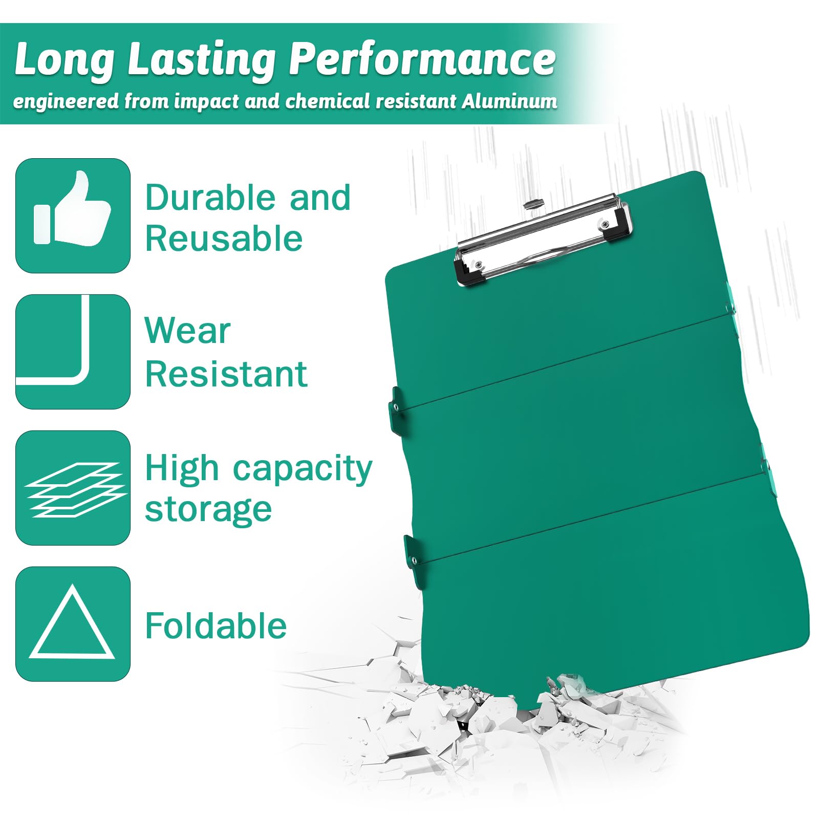 Nursing Clipboard Foldable Clipboard Medical: Nursing Edition Cheat Sheets Aluminum 3 Layers Foldable Clipboard Nursing Pocket Size Profile Clip Nurse Clipboard Notepad For Nurses Students And Doctors - View #4