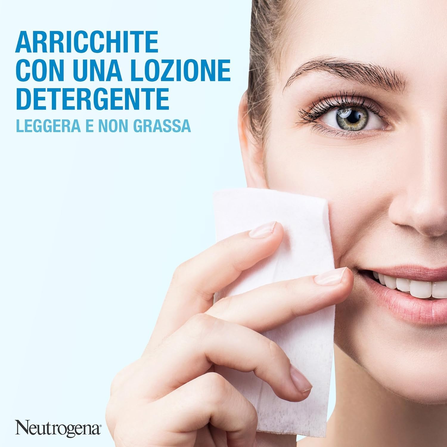 Neutrogena Hydro Boost Salviette Struccanti, Salviettine struccanti e idratanti arricchite con Acido Ialuronico, Struccante viso e occhi detergente per trucco waterproof, 1 confezione da 25 pezzi