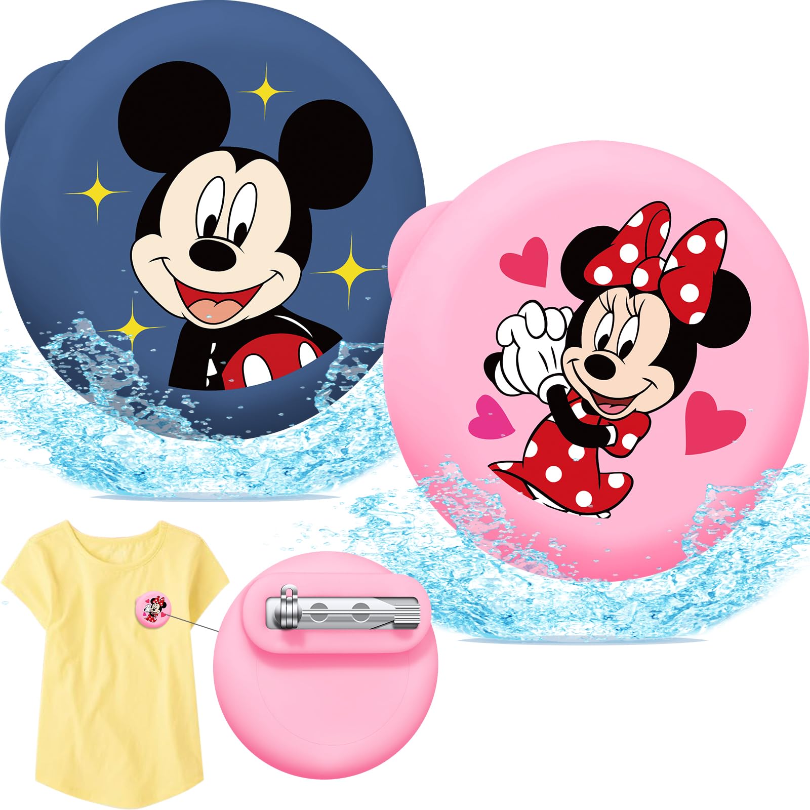 Waterproof for Air tag Holder for Kids - 2 Pack, Cute Cartoon Air Tag Hidden Case with Safety Pin for Clothes, Luggage, Shoes, Backpack, Toddler,