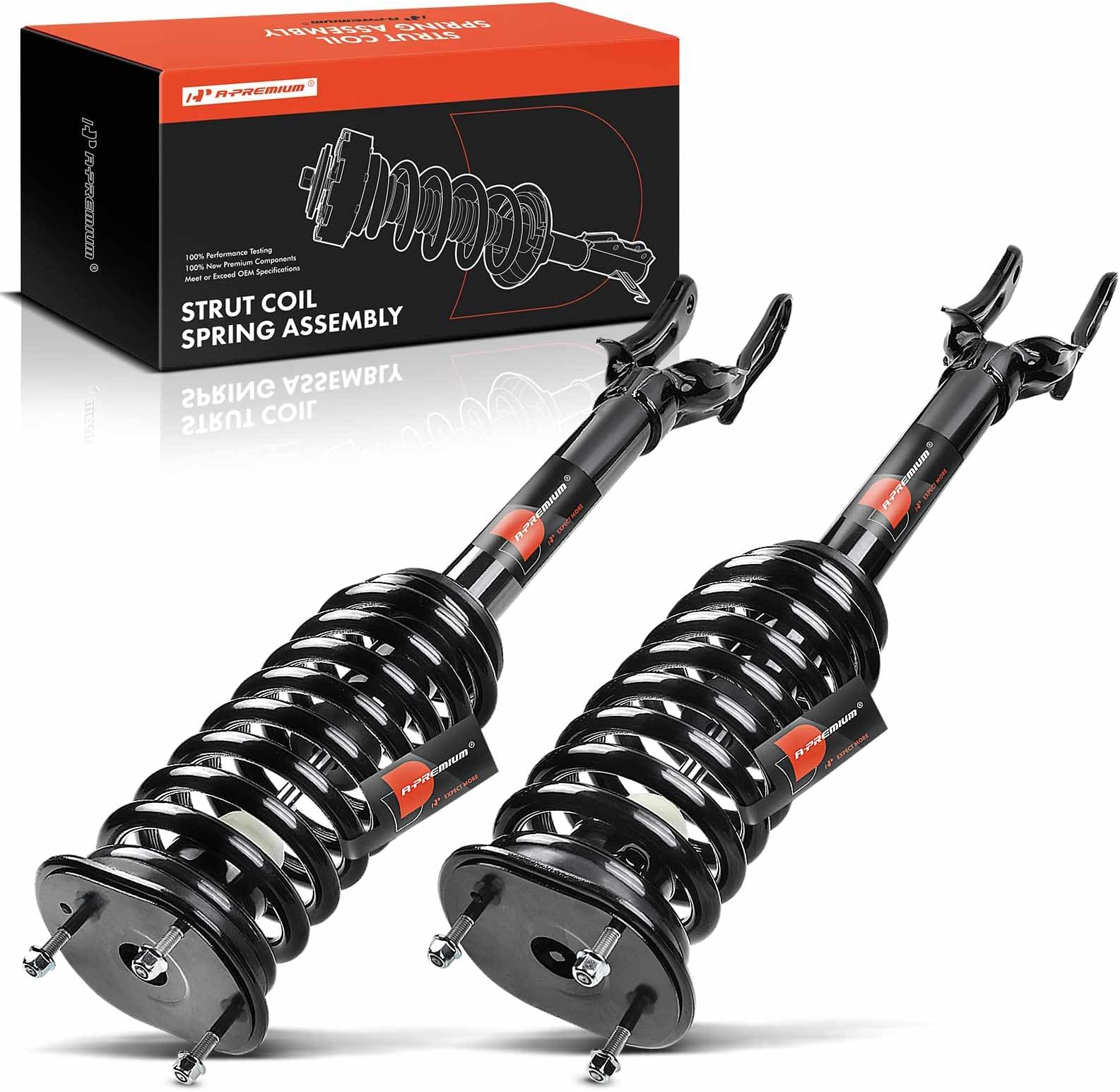 A-Premium Front Struts Compatible with Jeep Grand Cherokee 2011-2015 & Dodge Durango 2011-2013 - 2x Replacement Suspension Complete Strut Assembly Shock with Coil Spring