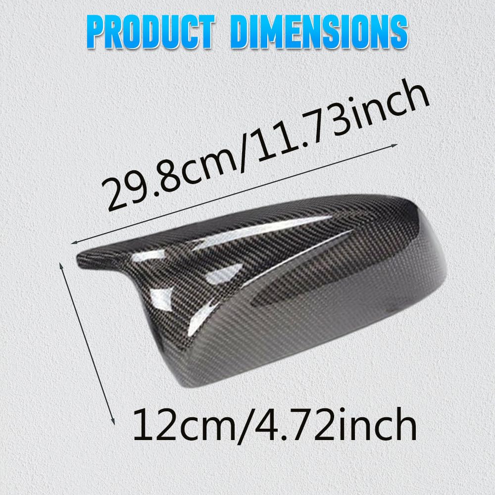 Cubiertas para espejos laterales de coche Kacepar, tapas para espejos laterales compatible con BMW X5 X6 E70 E71 2007-2013, acabado en fibra de carbono 51167180726