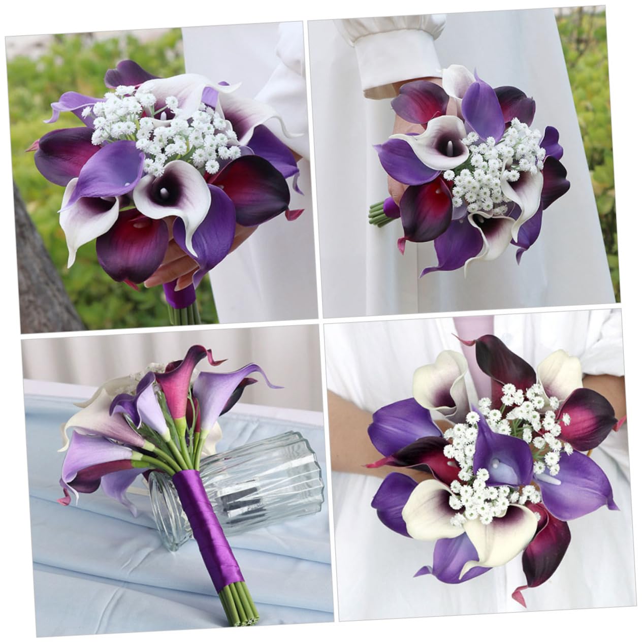 ABOOFAN Bouquet di Fiori Artificiali in Pu Effetto Decorativo Elegante