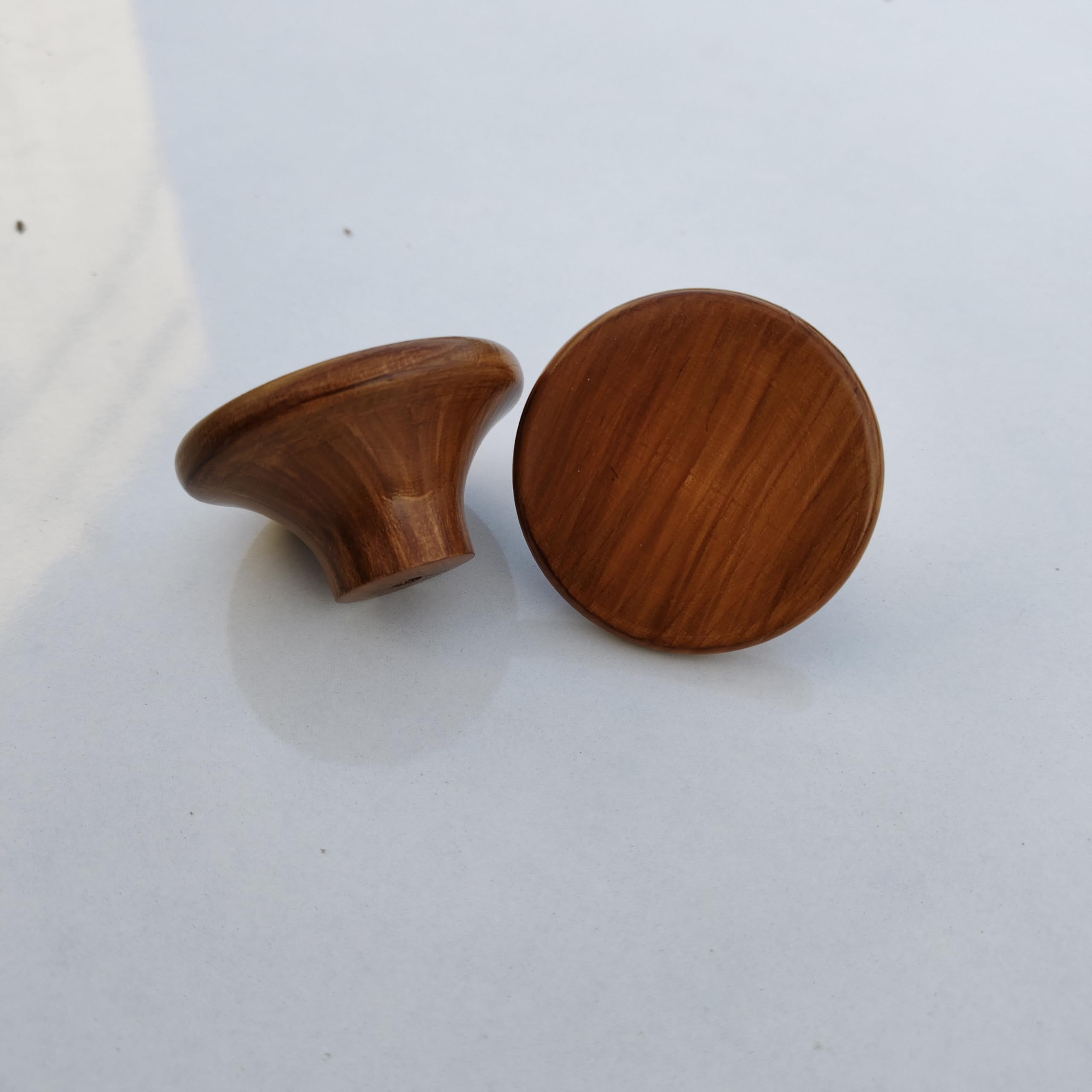 Natural Teak Wooden Cabinet Knobs - Stylish & Durable -5