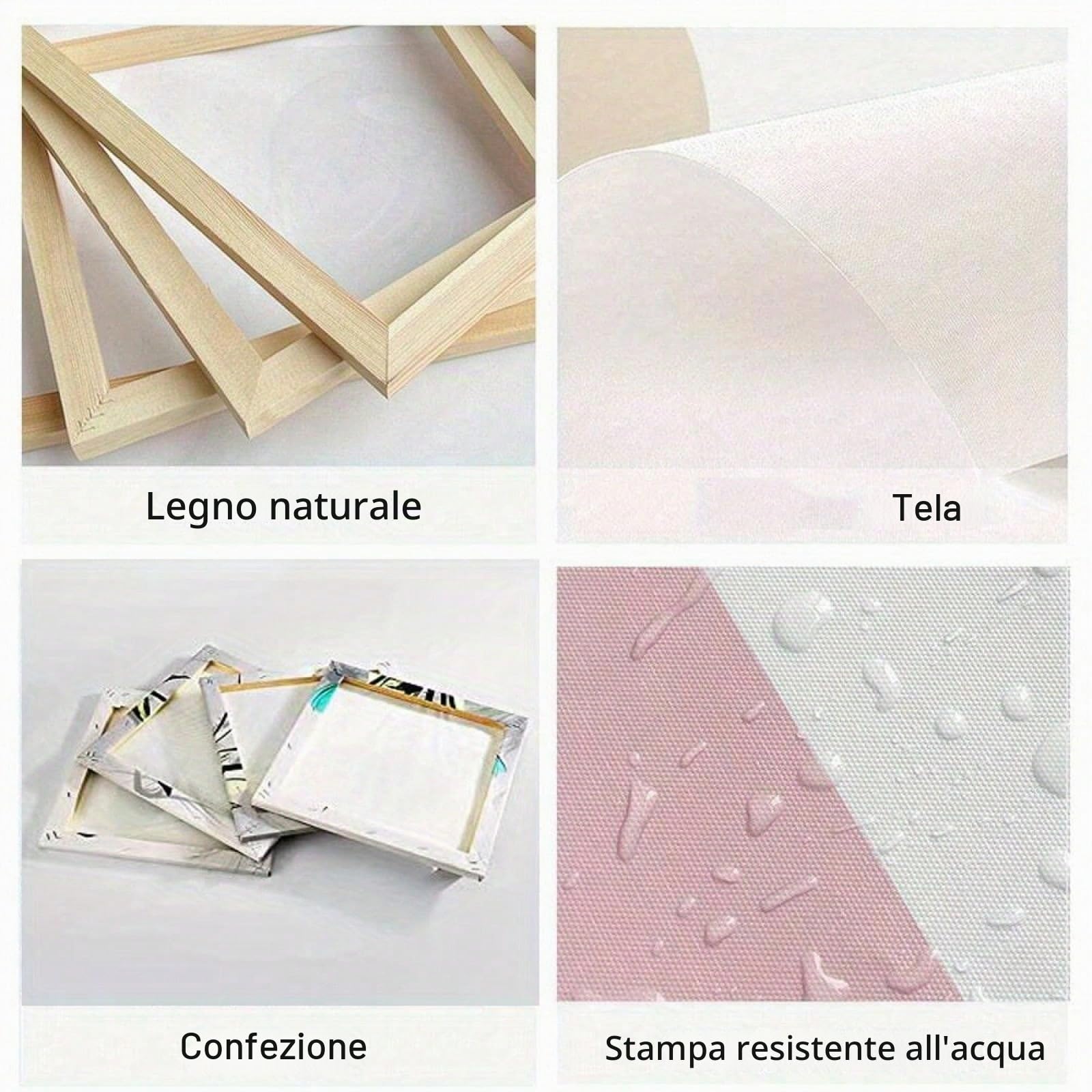 YUSUZHU Quadro su tela Japandi con luna verde salvia - Grande decorazione panoramica per la decorazione del letto. Immagini, dipinti, poster, stampe murali (40x120 cm/cornice interna)