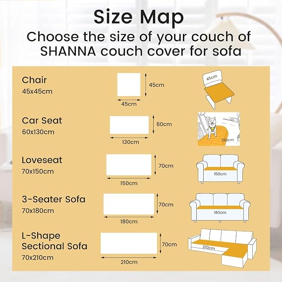 LiveGo Couch Cover for Dogs Washable, Sofa Cover Protector, Couch Covers for 3 Cushion Couch Sofa Pet Friendly, Soft, Non Slip (Light Coffee, 70x150 cm / 27.6x59.06 in)