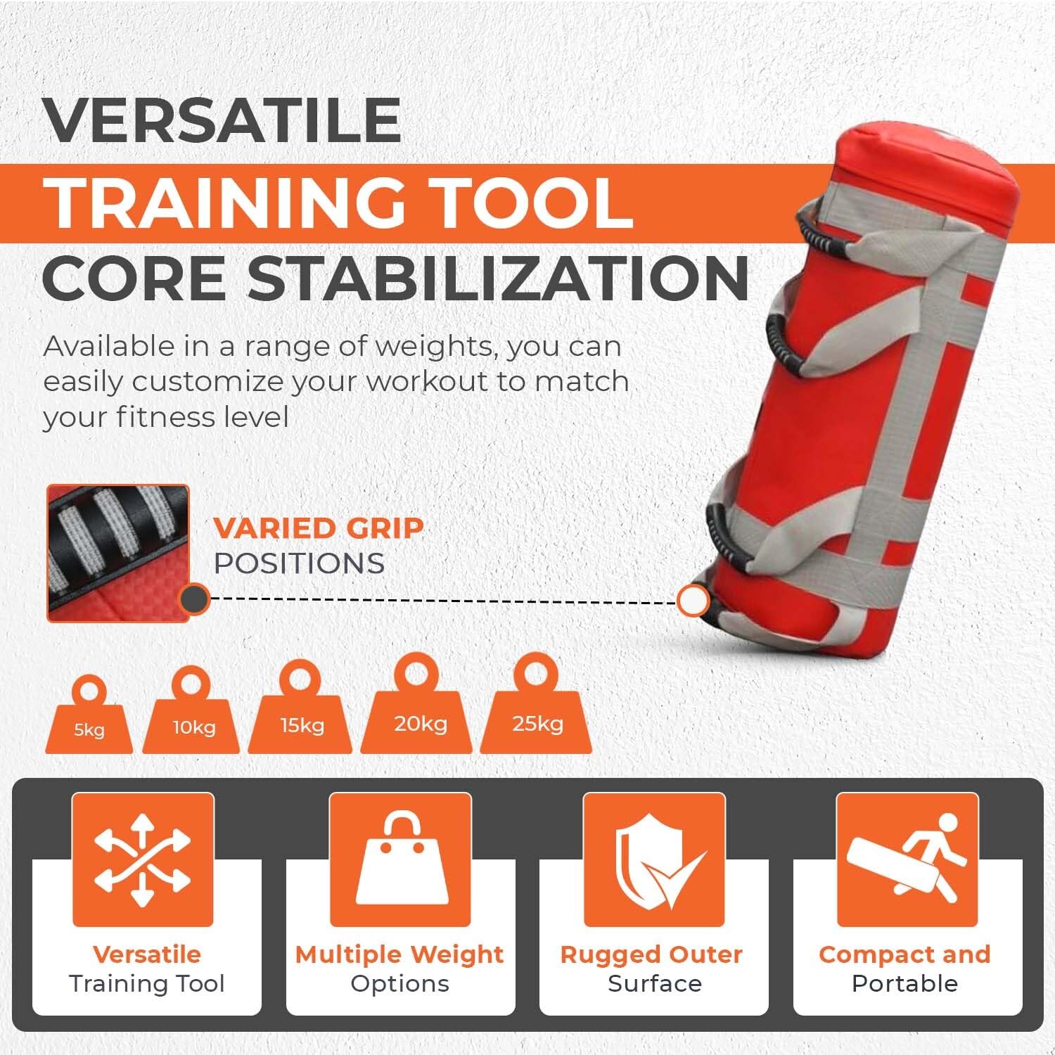Power Weight Bag – Sacco da boxe per boxe, kickboxing, arti marziali, diverse opzioni di peso da 5 kg a 30 kg