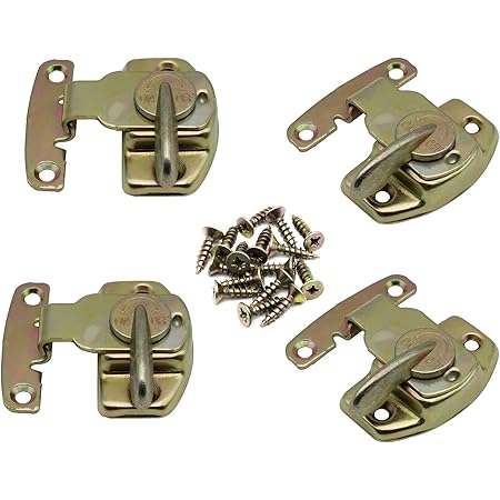 4 Pack Dining Table Lock Heavy Duty Align-N-Lock Table Locks Leaf Buckle Connector with Screws for Extension Tables/Computer Workstations and Conference [FDXGYH, Color zinc]