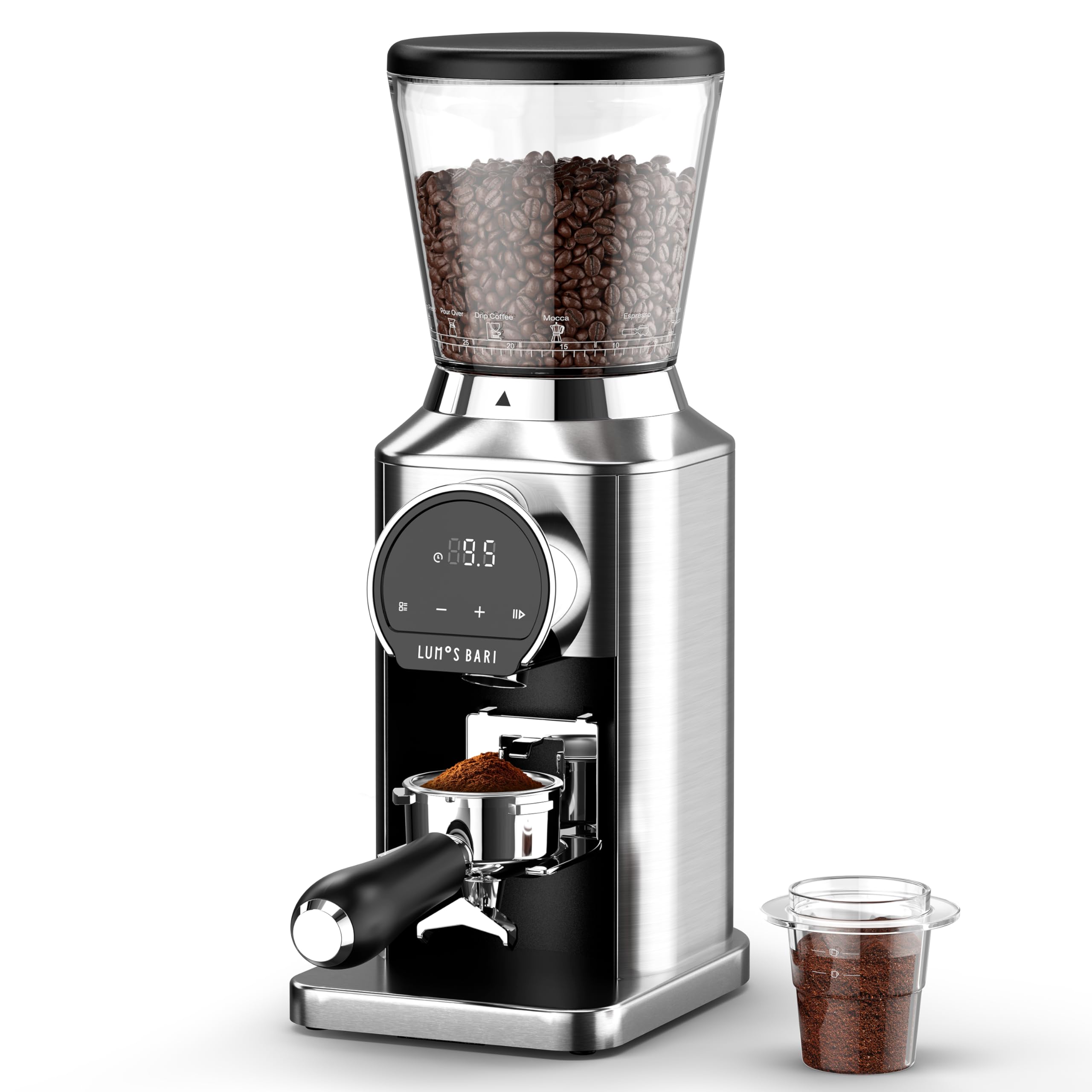 Conical Burr Coffee Grinder with 40mm Stainless Steel Burr 34 Grind Settings Anti-Static Electric Espresso Grinder for Home