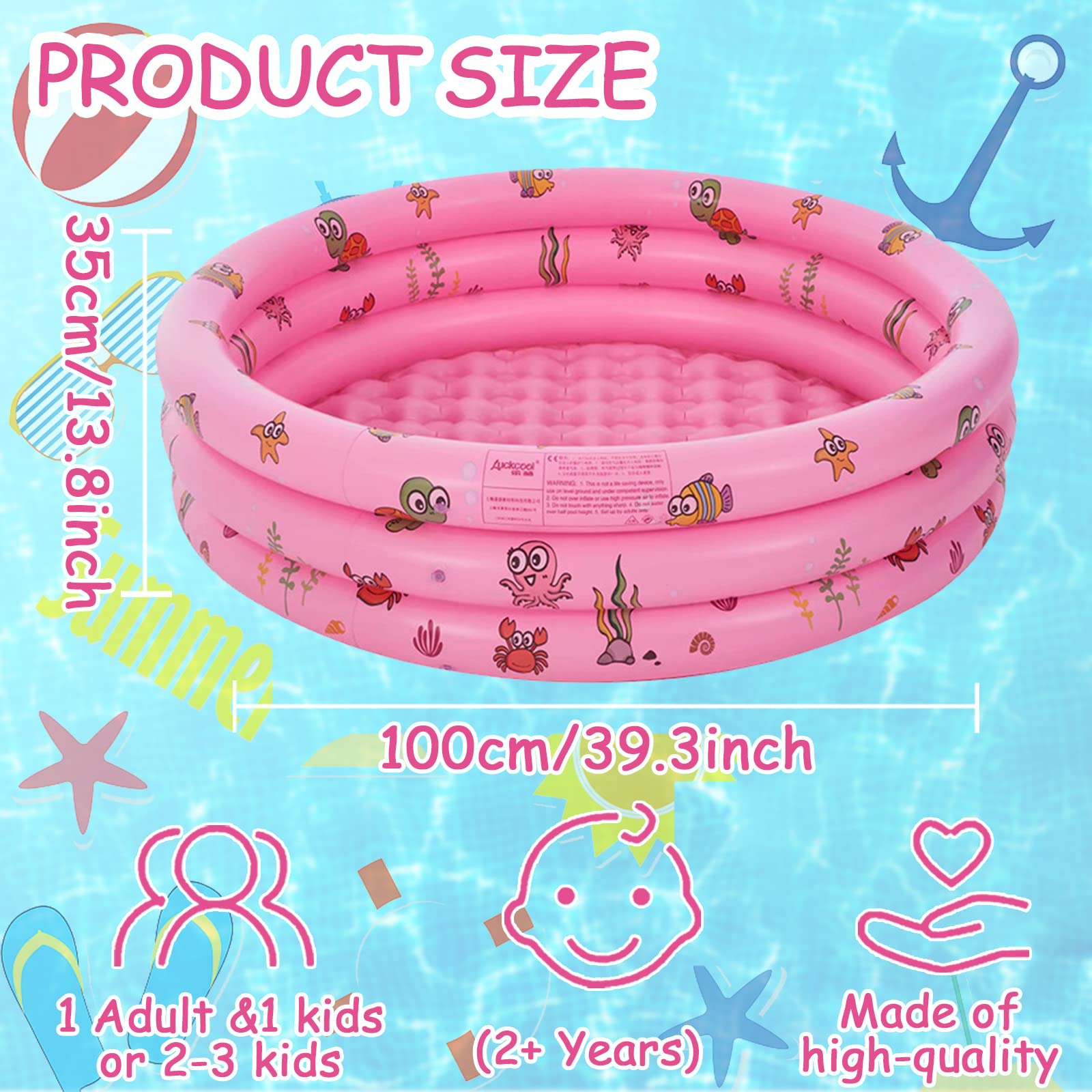 Planschbecken Für Kinder – 130 Cm, Aufblasbar, 3-Ring-Design Mit Sicherheitsboden, Weltraum-Motiv