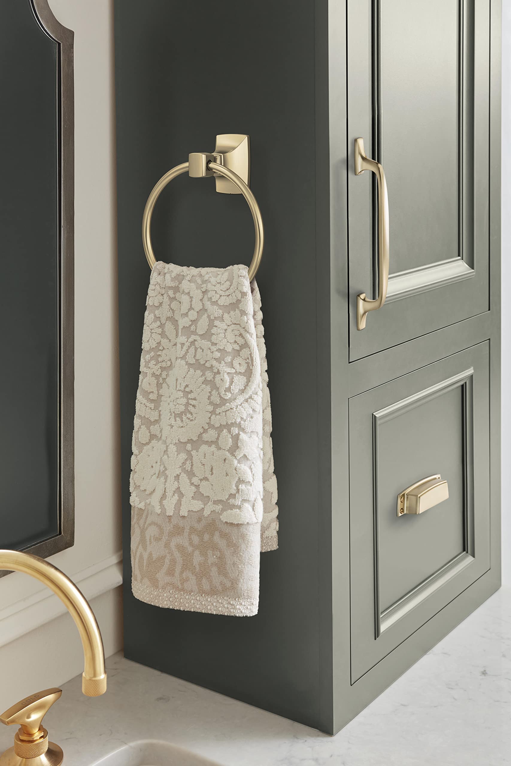 Amerock Golden Champagne Towel Ring - Bathroom Hardware -2 Amerock Golden Champagne Towel Ring - Bathroom Hardware -2
