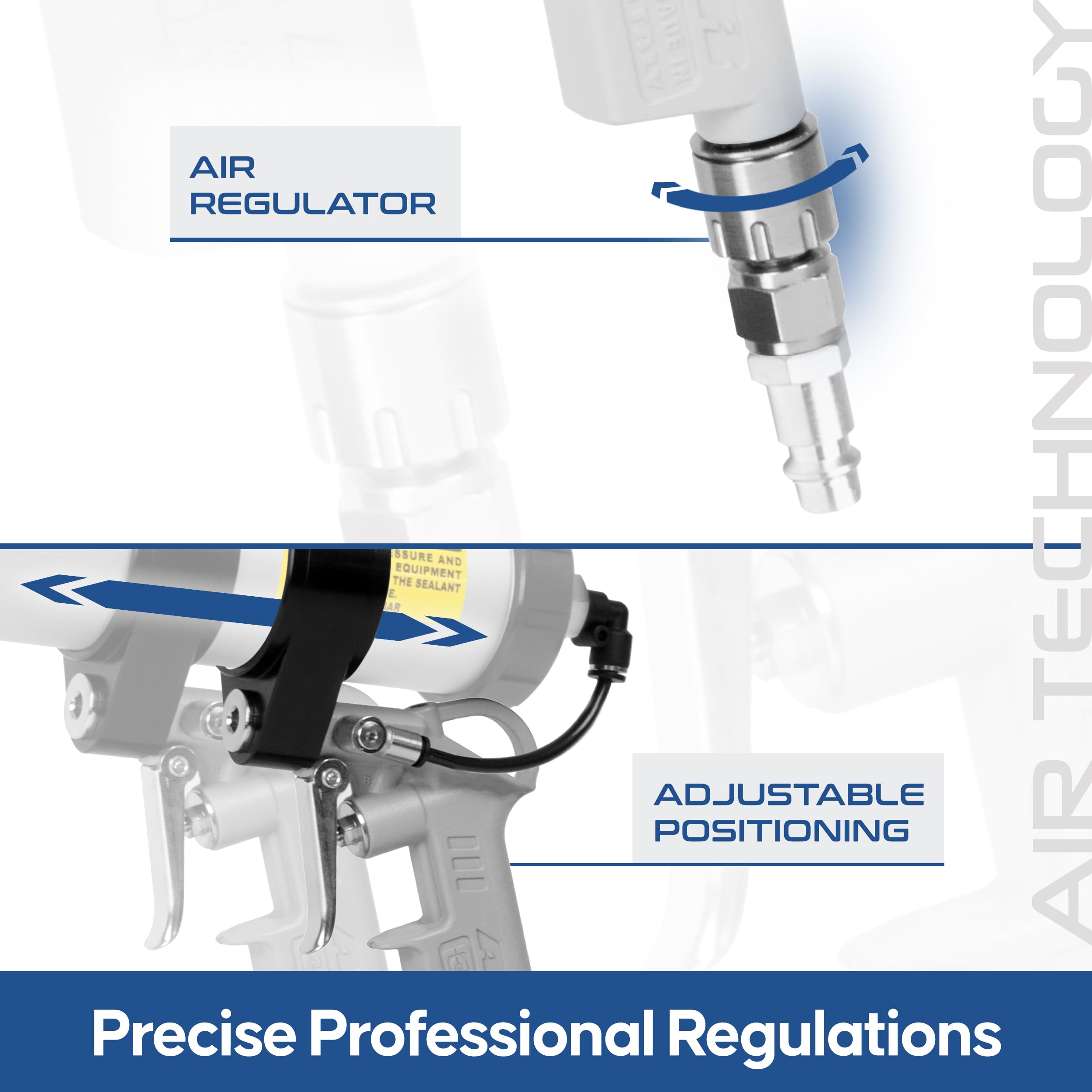 Pistola Silicone Bilanciata Aria Compressa
