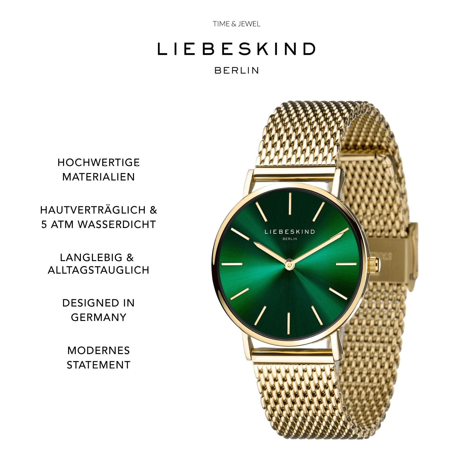 Liebeskind Berlin Damen Analog Quarz Armbanduhr mit Edelstahlarmband LT-0210-MQ – Bild 3