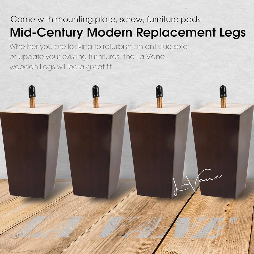 Amazon.co.jp: La Vane 8インチ 木製家具脚 6本セット 無垢材