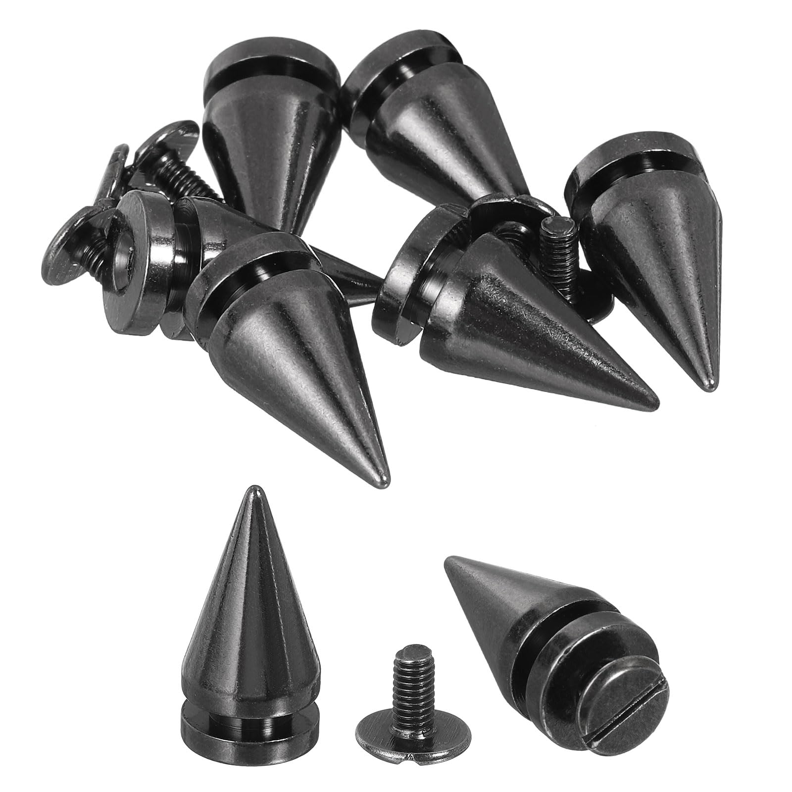 QUARKZMAN 16Pz Cono Spillo Rivetto, 10x20mm Borchie e Punte per Albero Avvitate per Artigianato in Pelle, Abbigliamento, Scarpe, Cinture, Borse (Oro