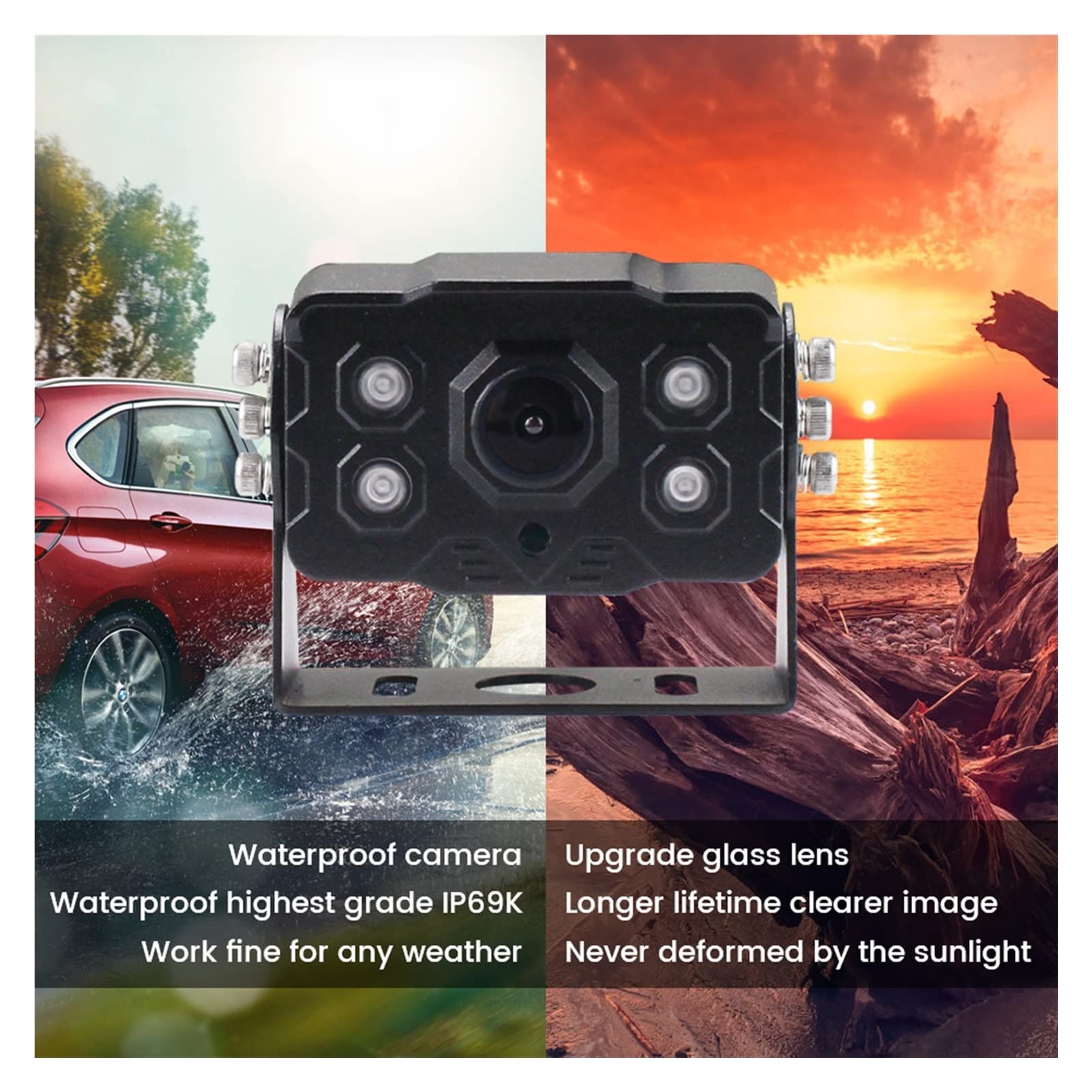 HD 7. Cal IPS HD. Bezprzewodowy samochód 4 kanałów DVR. Monitorowanie pojazdu Rejestrator WIFI Kamera WiFi do ciężarówki autobusowej(Monitor add 4 Camera)