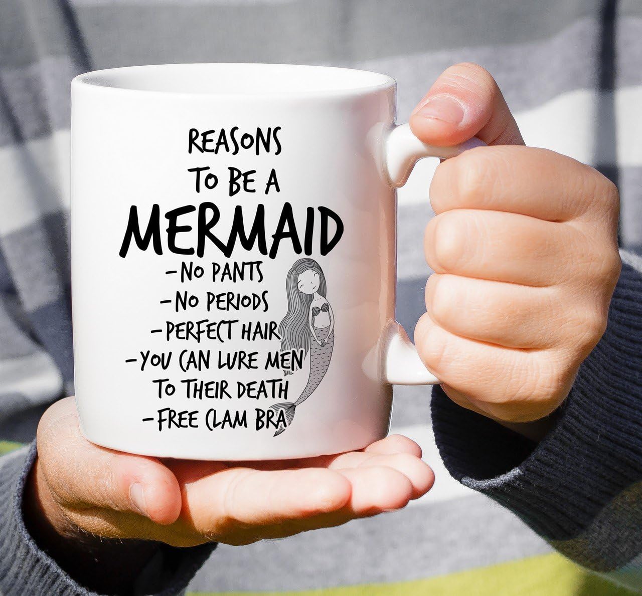 Retreez Funny Mug - Reasons to be Mermaid 11 Oz Ceramic Coffee Mugs - Funny, Sarcasm, Sarcastic, Motivational, Inspirational birthday gifts for friends, coworkers, siblings, mom, sister, girlfriend - Image 4