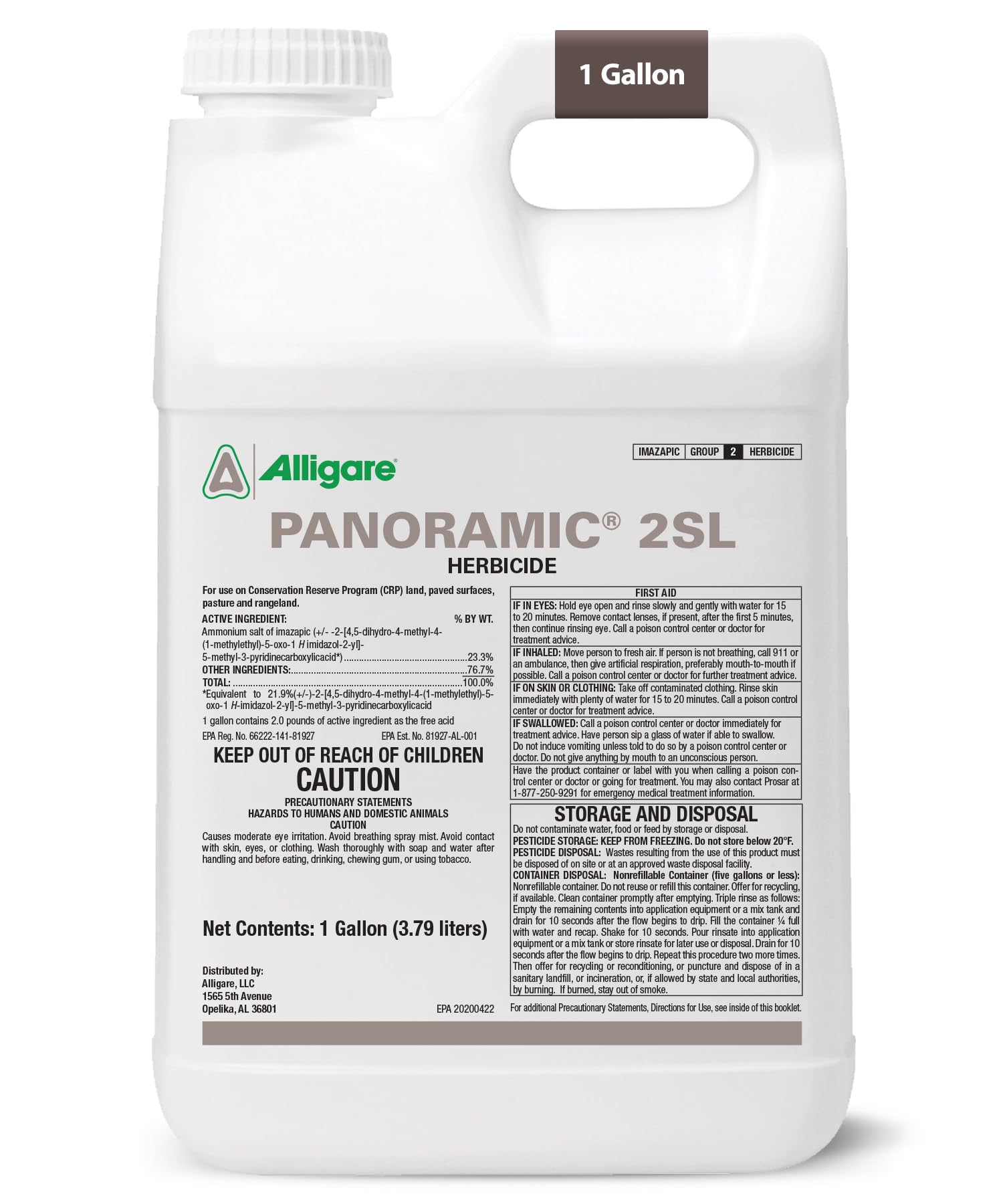 Panoramic 2SL Herbicide 128oz- Plateau Herbicide