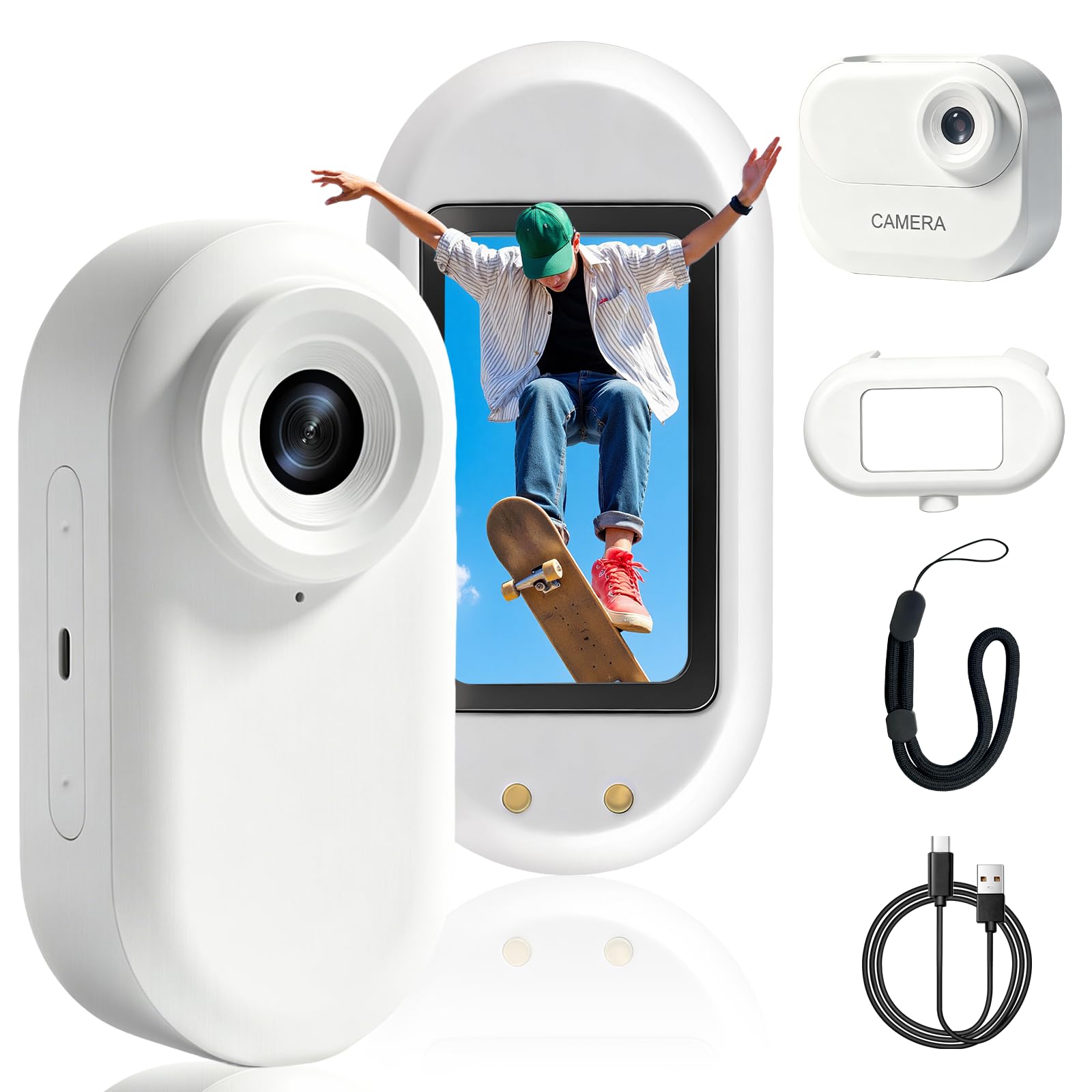 1080P Mini Action Cam Bodycam mit 32GB Karte POV Kamera für Radfahren Reisen Outdoor