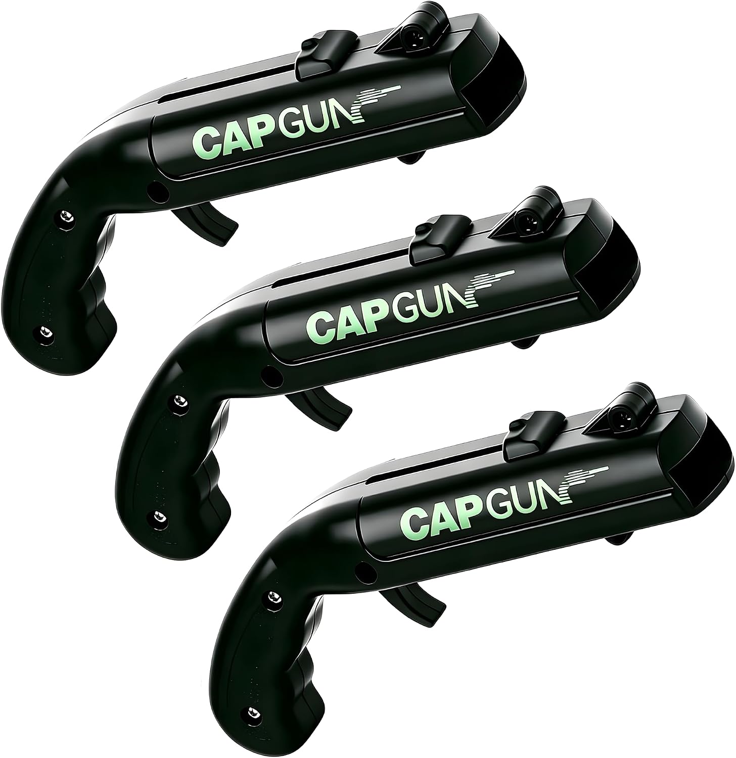 3PCs Black Novelty Cap Gun Style Bottle Opener – Realistic Construction with Ergonomic Grip for Beverages, Themed Parties & Gifts