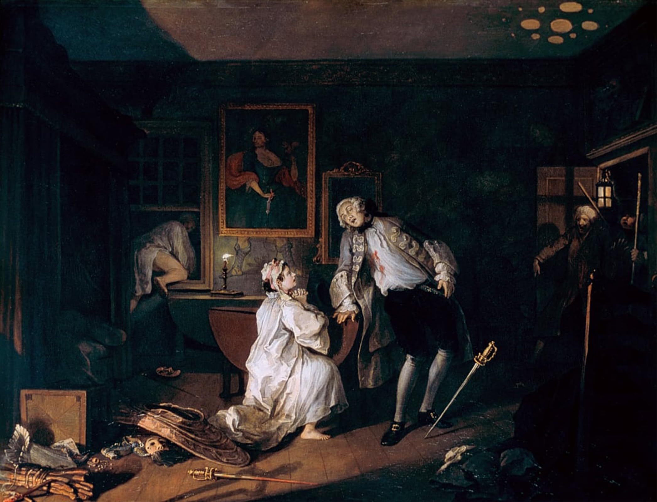 POSTERIIk Vintage Print Pop Art Landscape Artwork Marriage A-la-mode the Bagnio by William Hogarth Art Prints for Office Home Decor 60x90cm