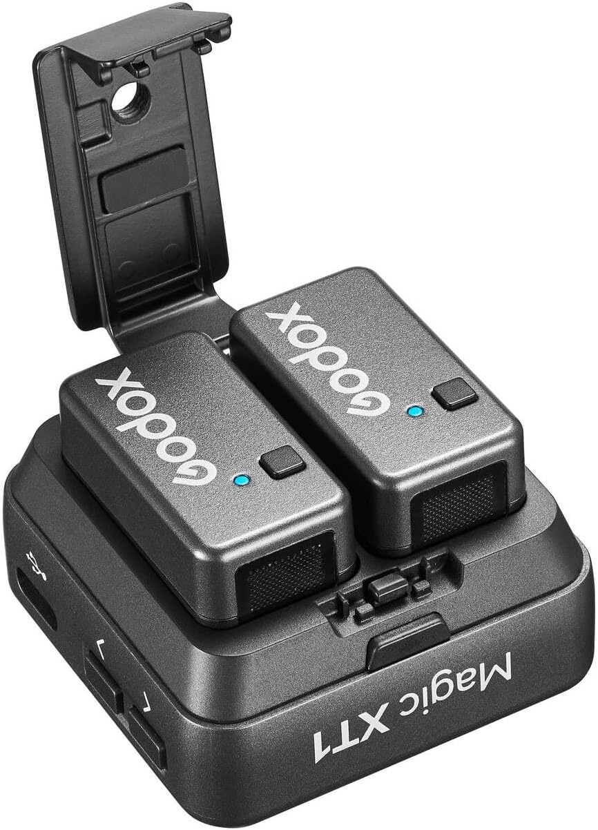 GODOX Magic XT1 Noise Cancellation 2.4GHz Wireless Microphone OLED Touchscreen,Power & Storage Integrated,for Cameras, Smartphone, PC, TikTok, YouTube