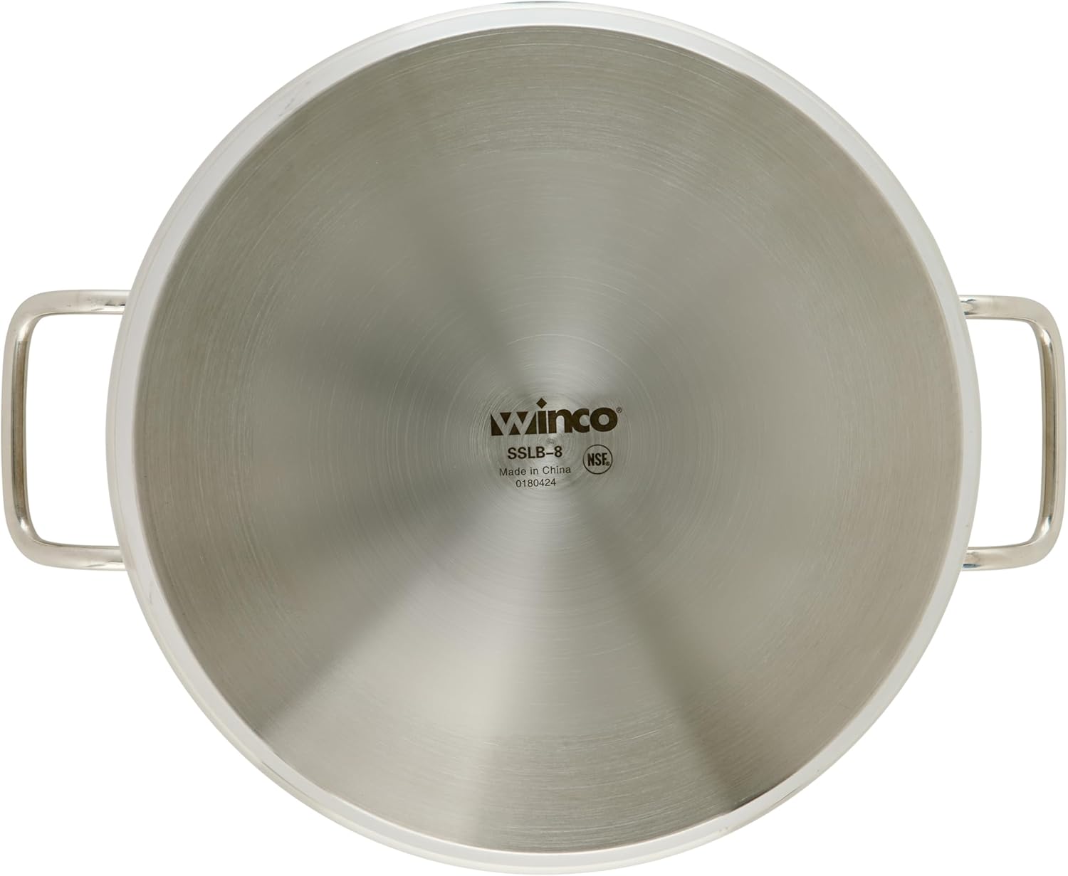 Winco Commercial-Grade Stainless Steel Brazier with Lid, 8 Quart