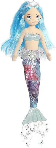 Miniatura 2 de Aurora Enchanting Sea Sparkles Cheekys - Peluche de mariposa - Juego imaginativo - Compañeros mágicos - Azul 18 pulgadas