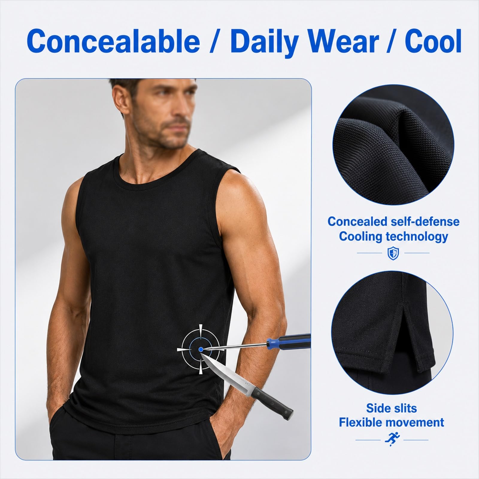 Chaleco Antipuñaladas Nivel 5 para Hombre y Mujer, Ropa Anticorte Segura | Ropa de Seguridad Ligera y Transpirable para Protección Personal y Trabajos de Fabricación Metalúrgica(White,M)