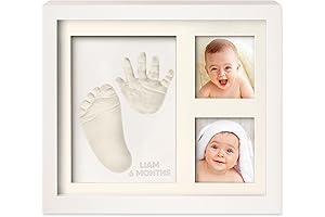 Alpine White Baby Handprint and Footprint Picture Frame Kit - Capture Your...