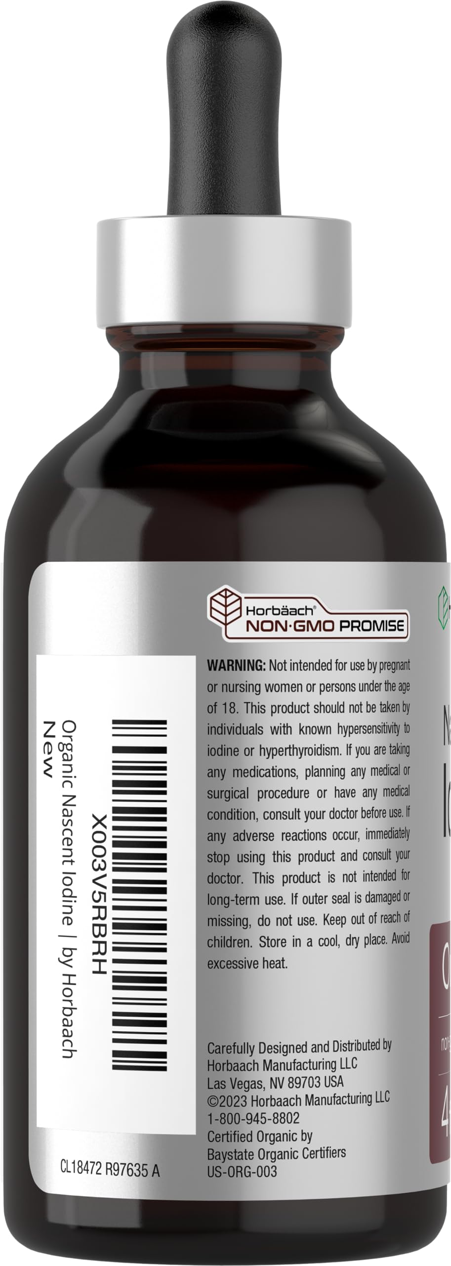 Horbäach Nascent Iodine | 325mcg | 4oz | Organic Liquid Supplement — Amazon image 3