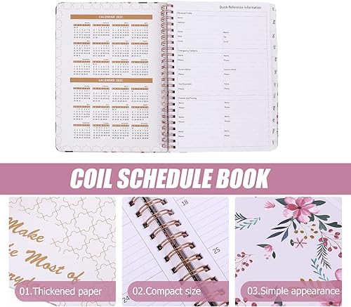 Miniatura 7 de STOBOK Agenda semanal sin fecha 2023, agenda en inglés, libro de notas, libro de notas de julio de 2022 a junio de 2023, oficina de regalo para