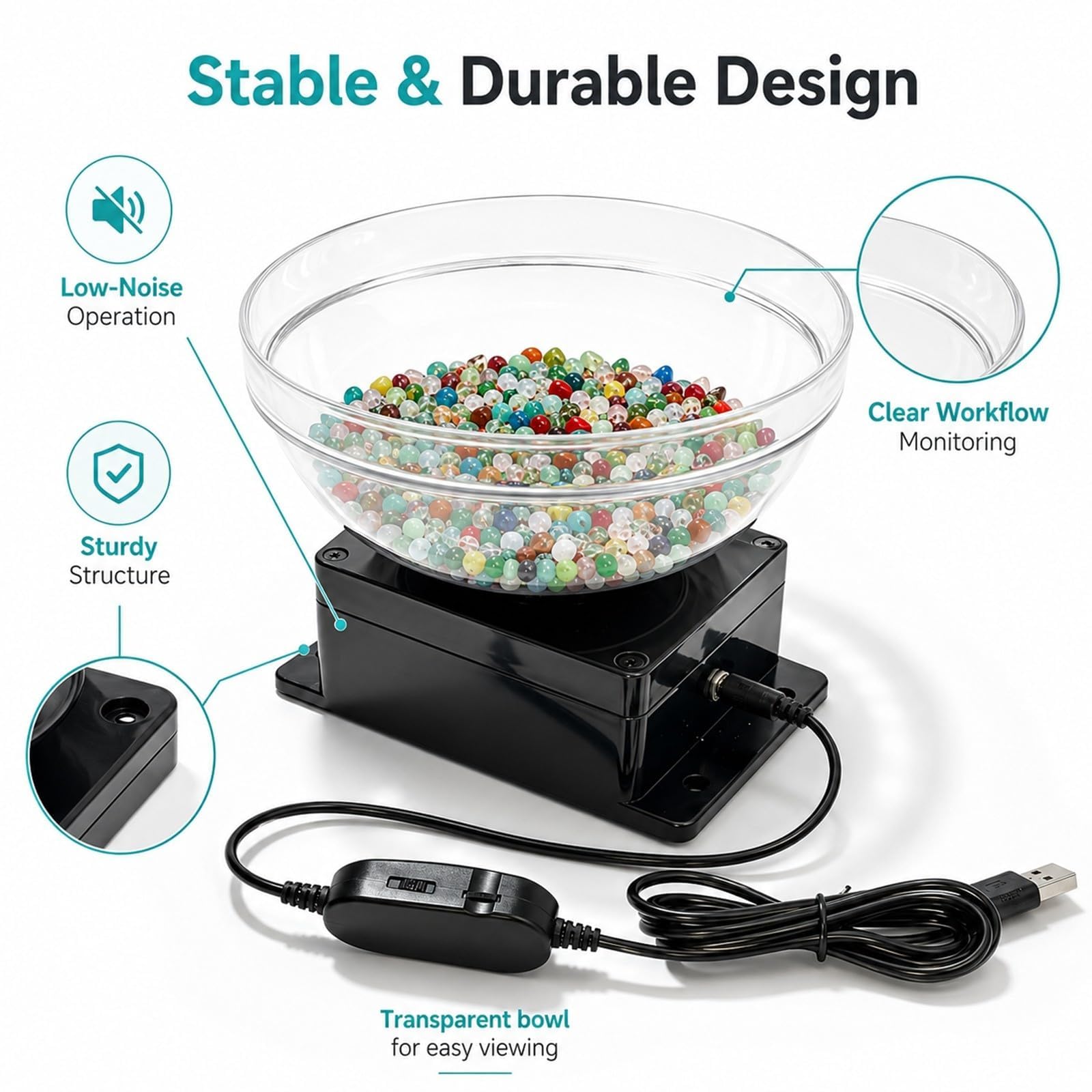 Kit de Toupie Électrique pour Perles pour la Fabrication de Bijoux