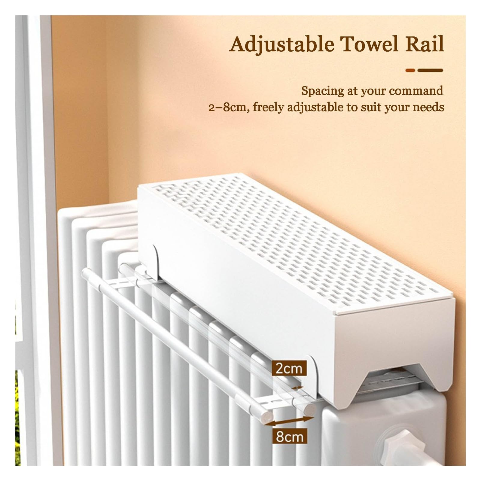 Evaporatore con Serbatoio D'acqua Grande Capacità Facile da Pulire Umidificatore A Radiatore Sollievo Dall'aria Secca in Casa per Studi E Uffici WXQTM(80x11x14cm)