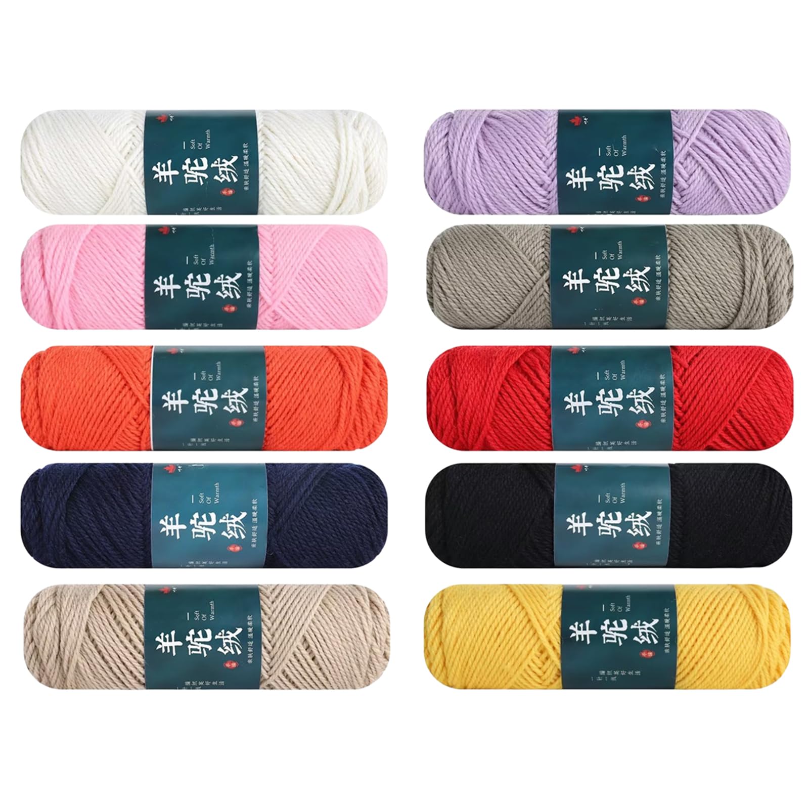 5 gomitoli di lana morbida da 100 g/rotolo, per lavori a maglia, tappeti, maglioni, sciarpe, cappelli, maglioni