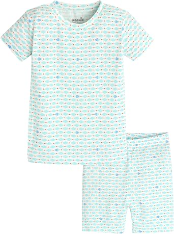 moimoln Soft Viscose Toddler Pajamas Girls Boys Long Short Sleeve Pjs Set
