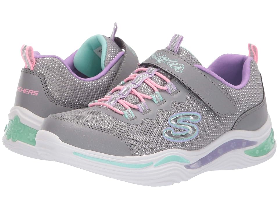 

SKECHERS KIDS Power Petals 20202L (Little Kid/Big Kid) (Gray/Multi) Girl's Shoes