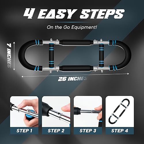 Miniatura 4 de Twister - Entrenador de brazo para hombres y mujeres, equipo de entrenamiento ajustable de pecho de 30 a 120 libras, con 4 resortes y póster de