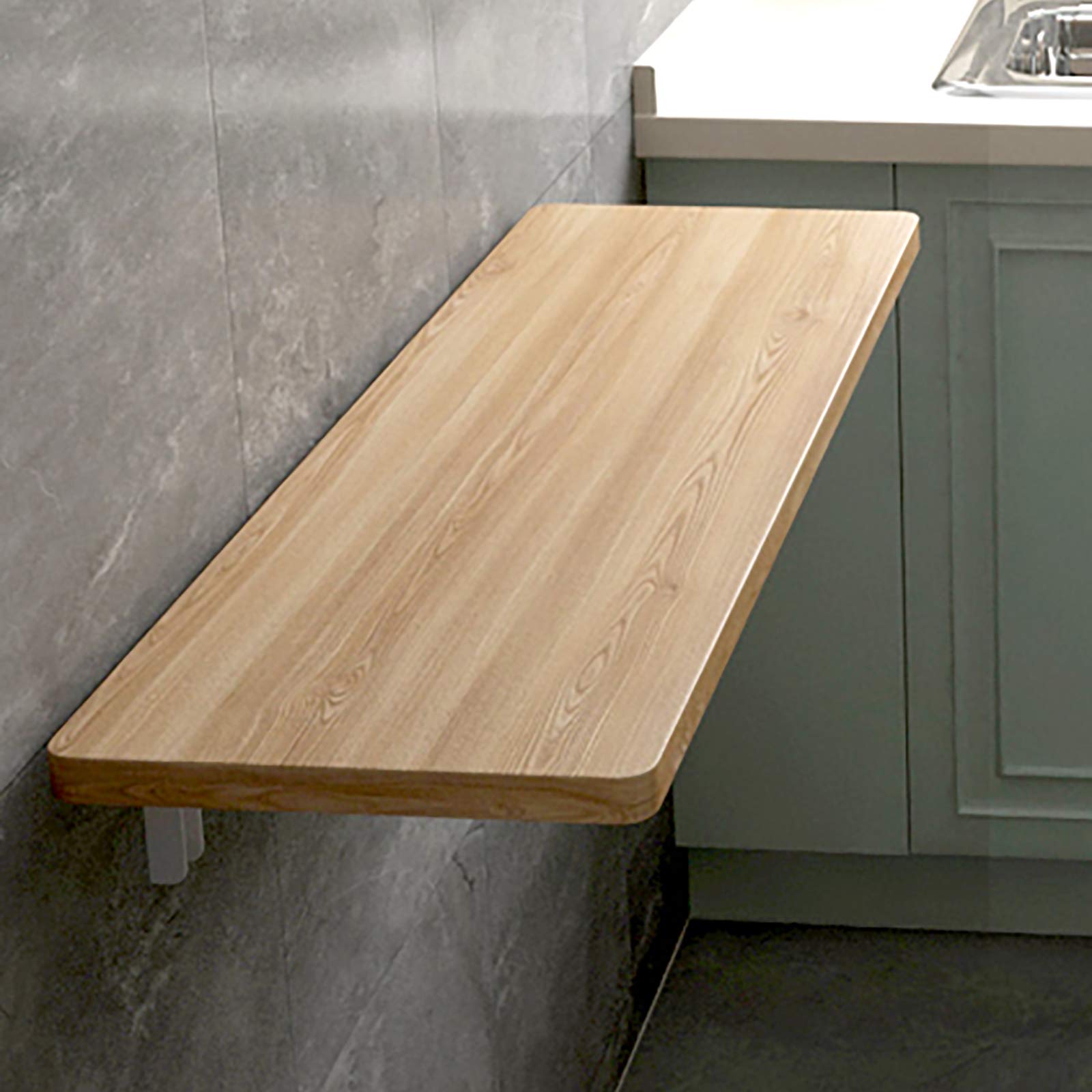 Table murale rabattable en bois : un bureau pliant gain de place pour cuisine