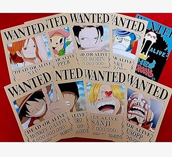 Amazon.co.jp: ONE PIECE麦わらの一味 9枚 手配書セット ルフィ